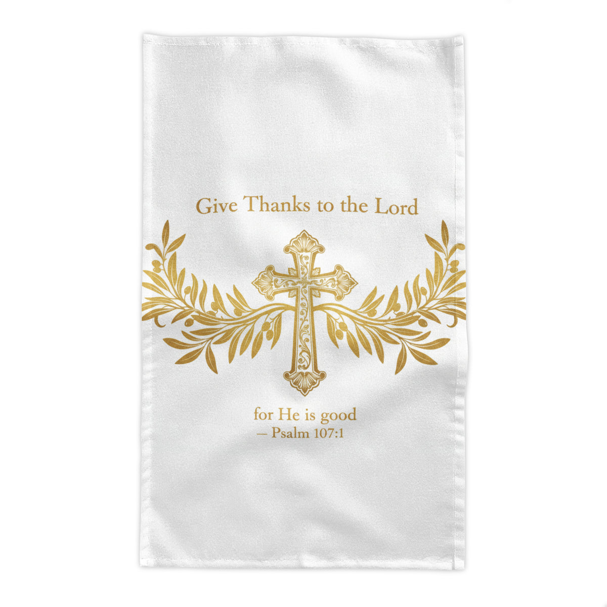 Cotton Faith Tablecloth with scripture design, 58x102 inches, Tristan's Outlet, perfect for home decor and special occasions.