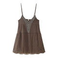 Women Clothing Beaded Sequined Embroidered Suspender Dress