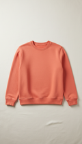 Coral French Terry Crewneck Sweatshirt