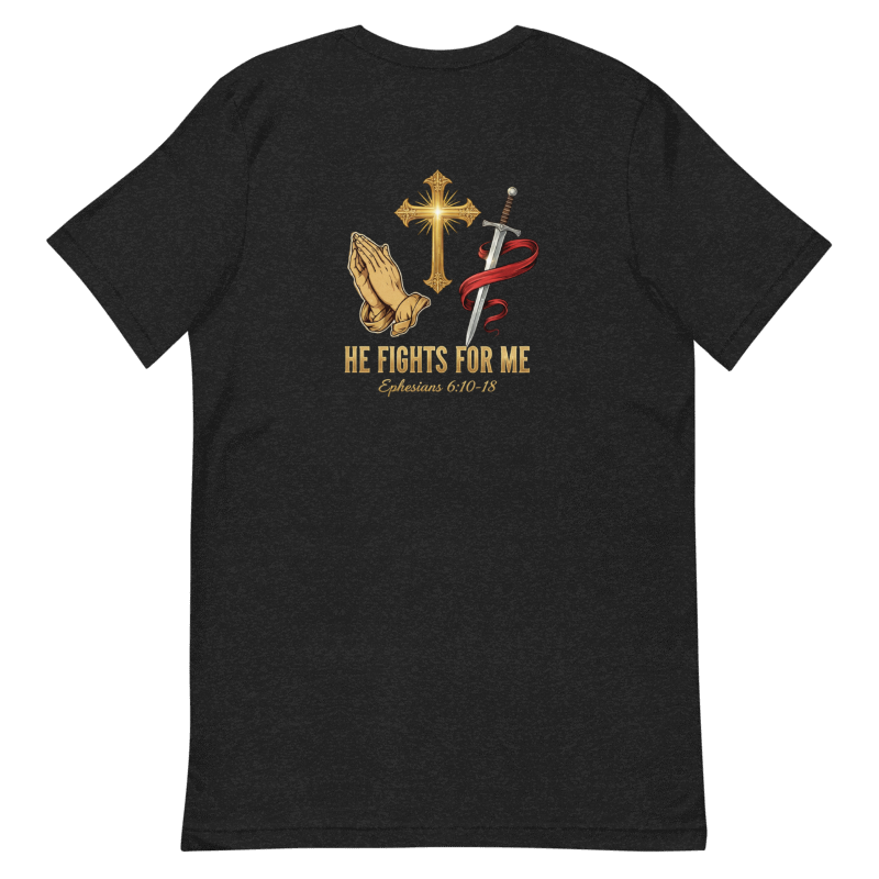 Unisex T-Shirt with autism neurodiversity design and biblical verse, featuring a colorful graphic on the back, from Tristan's Outlet.