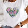 Heart Vibe: Stretchy 90s O-Neck Tee