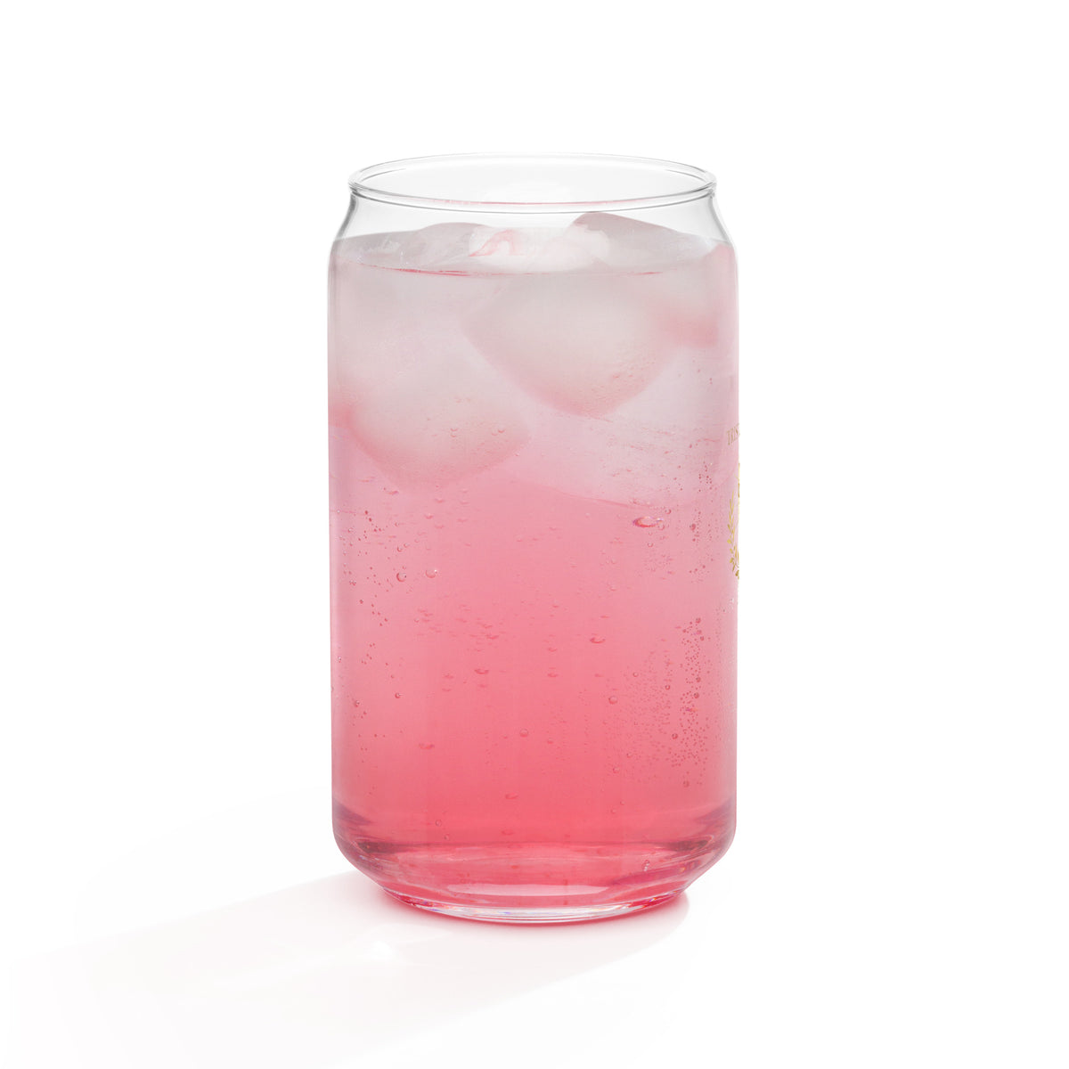 Tristan's Outlet Faith Collection can glass, 16 oz, can-shaped glass for beverages, with a clear design and sturdy build.