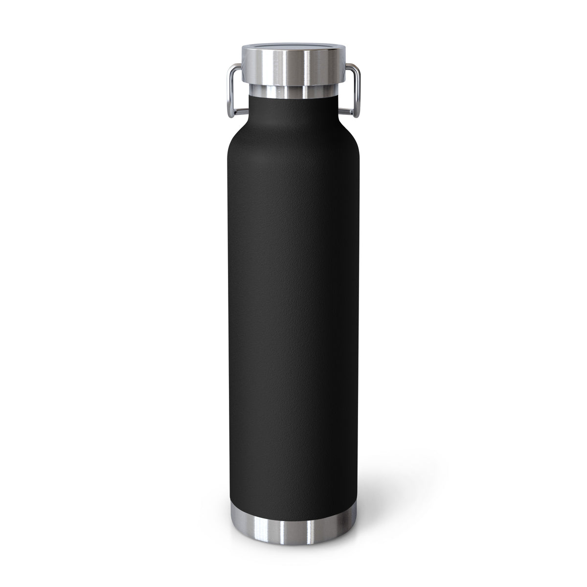 Black 22oz vacuum-insulated can glass with gold cross Christian design from Tristan's Outlet, includes lid and straw.