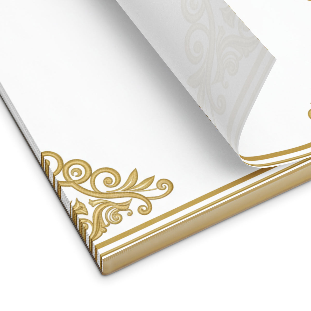 White Psalm 107:1 notepad from Tristan's Outlet with magnetic back, perfect for giving thanks to the Lord.