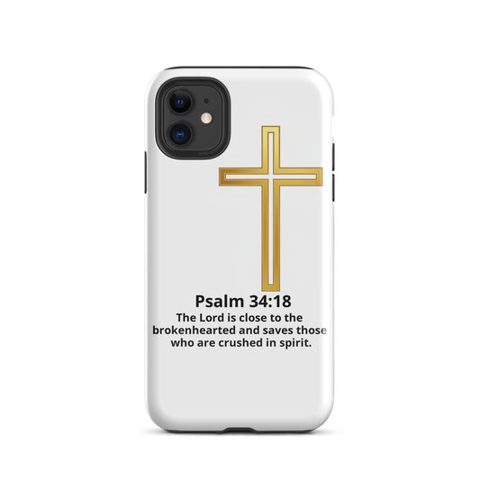 Glossy graphic print tough iPhone 11 case by Tristan's Outlet, featuring a vibrant, durable design with reinforced edges.