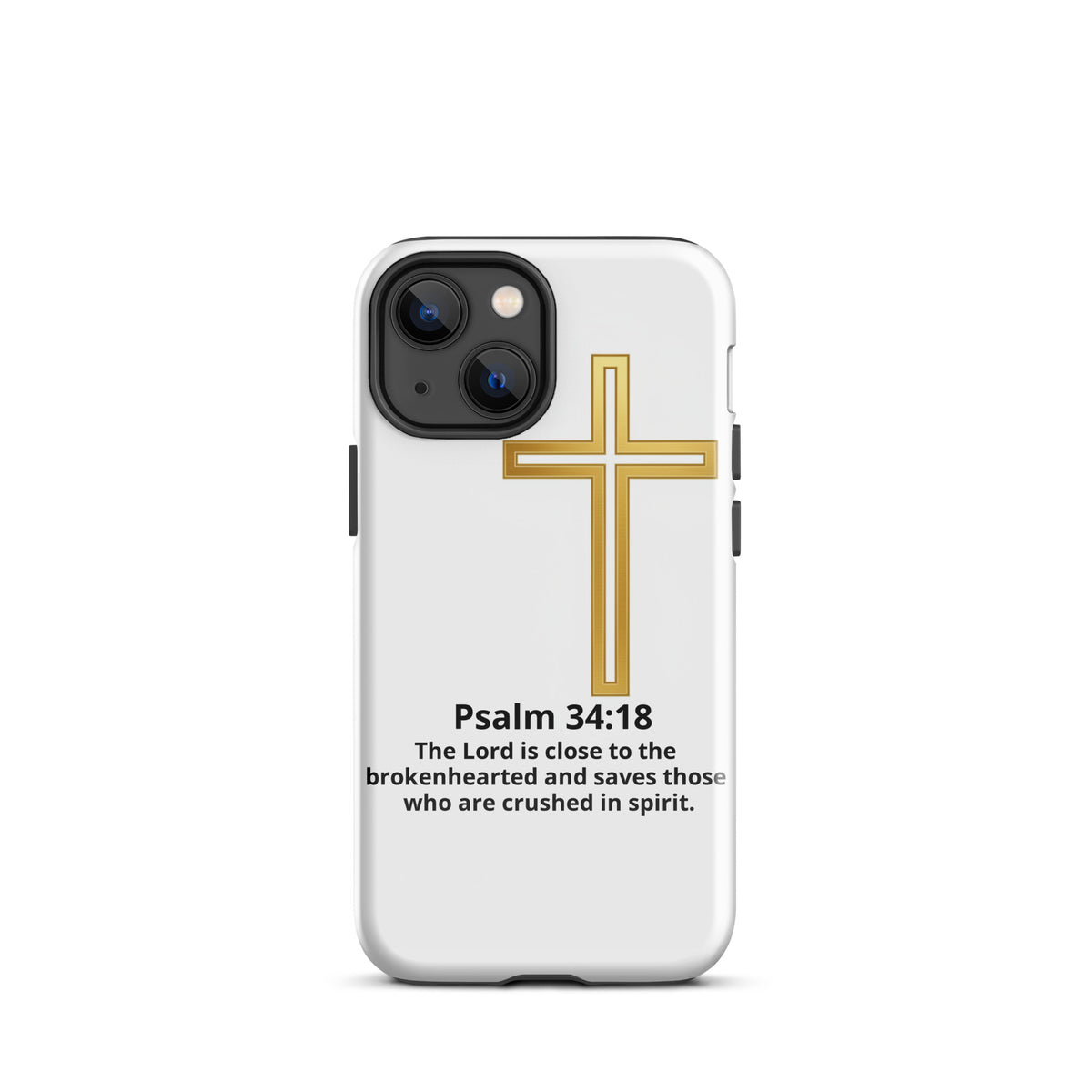 Glossy iPhone 13 mini tough case with graphic print from Tristan's Outlet, featuring a durable protective design.