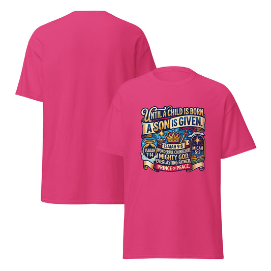 Unisex classic Bethlehem Star T-Shirt by Tristan's Outlet featuring front and back design with star graphic and text.