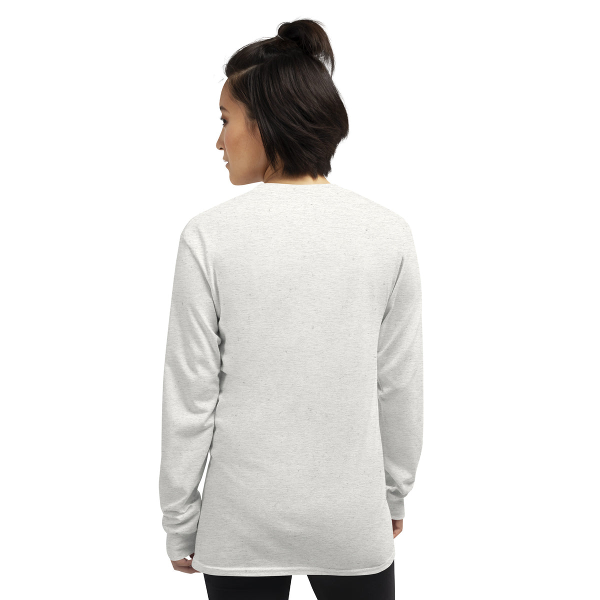 Unisex ash long sleeve shirt from Tristan's Outlet Faith Collection, featuring a comfortable fit and simple design.