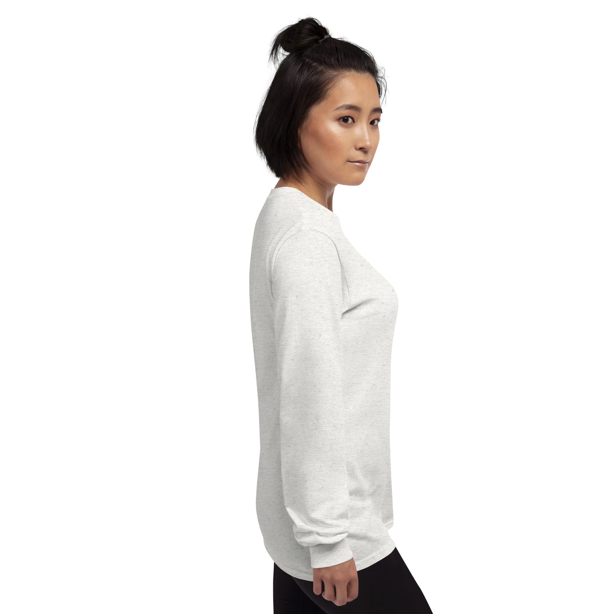Unisex ash long sleeve shirt from Tristan's Outlet Faith Collection, featuring a comfortable fit and casual style.