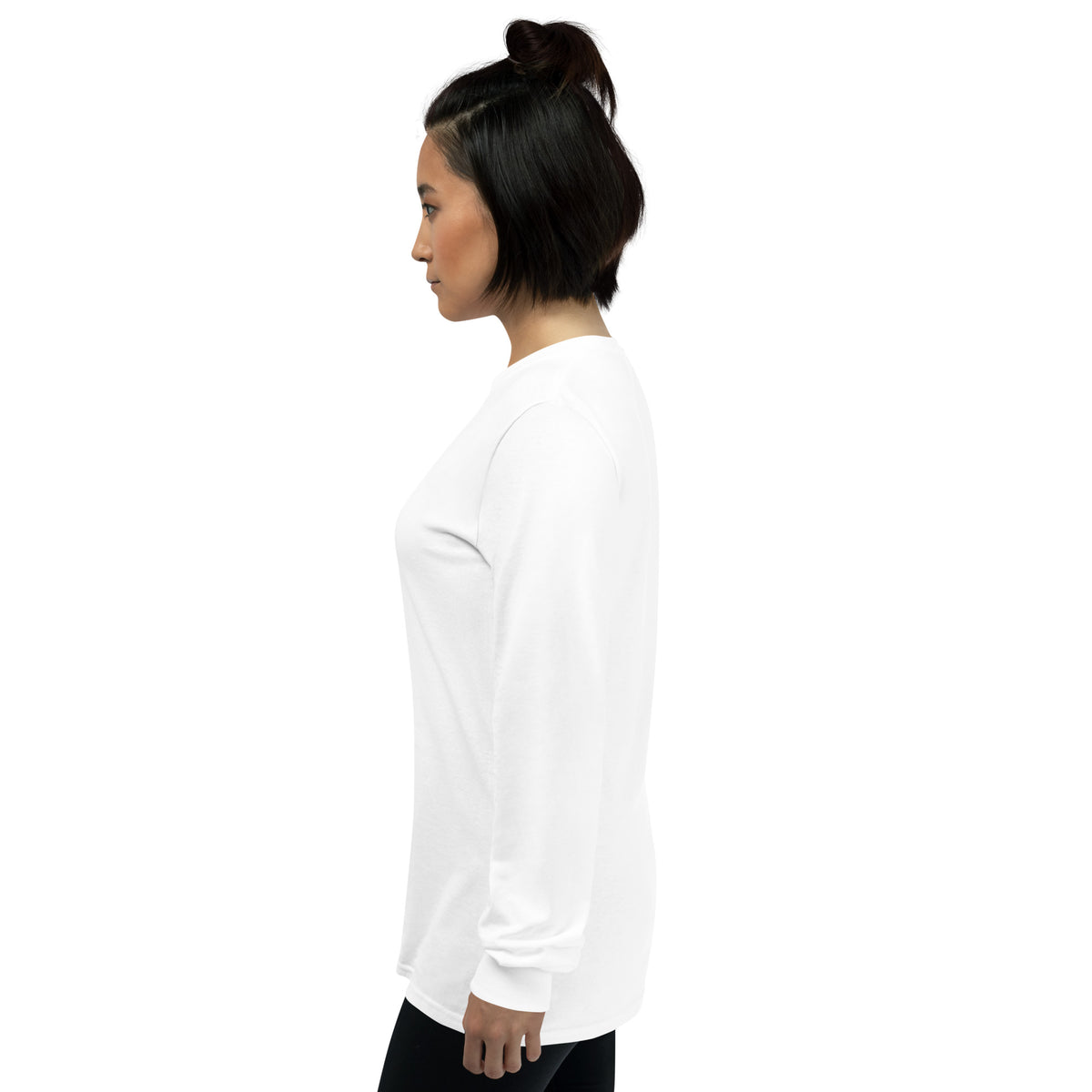 White Tristan's Outlet Faith Collection long sleeve shirt for men and women, featuring a comfortable unisex design.