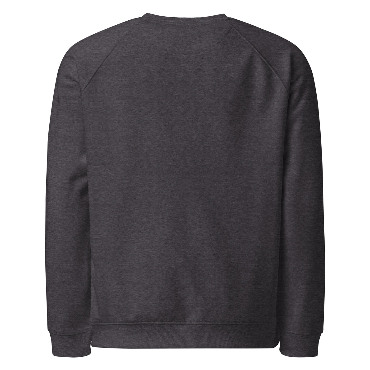 Unisex charcoal melange organic raglan sweatshirt with "Hope" and "Strength" breast cancer awareness design, from Tristan's Outlet.