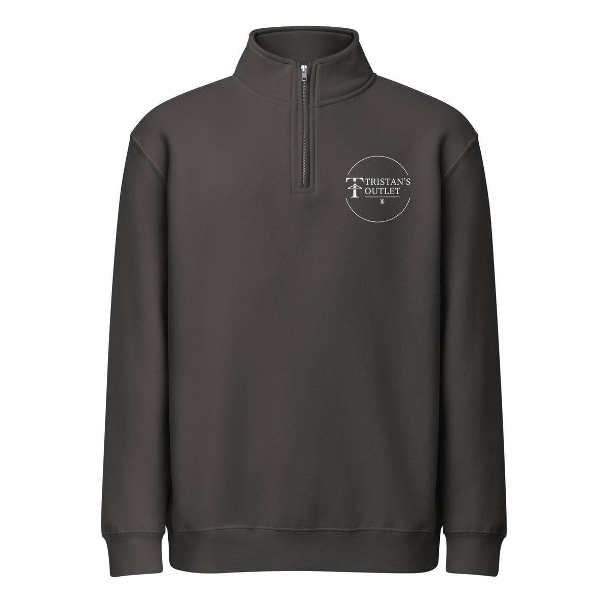 Unisex premium quarter zip sweatshirt from Tristan's Outlet featuring a smoke design and biblical verse Ecclesiastes 11:6 on the front.