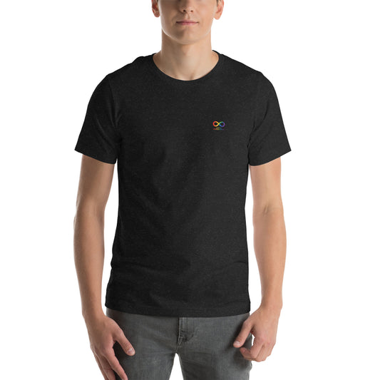 Unisex black Heather T-shirt featuring autism neurodiversity and faith message inspired by Ephesians 6:10-18, from Tristan's Outlet.