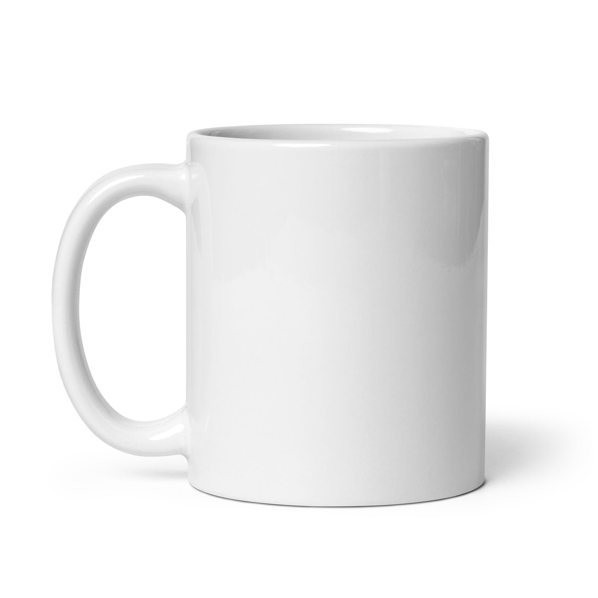 White 11 oz ceramic mug featuring "Dad – The Family's Armor Bearer" design with a handle on the left side.