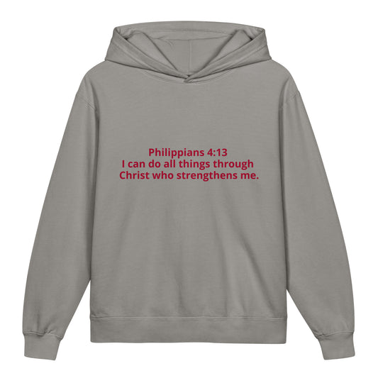 Kids' grey hoodie from Tristan's Outlet, lightweight comfort Colors Signature Youth Sweatshirt with front view.